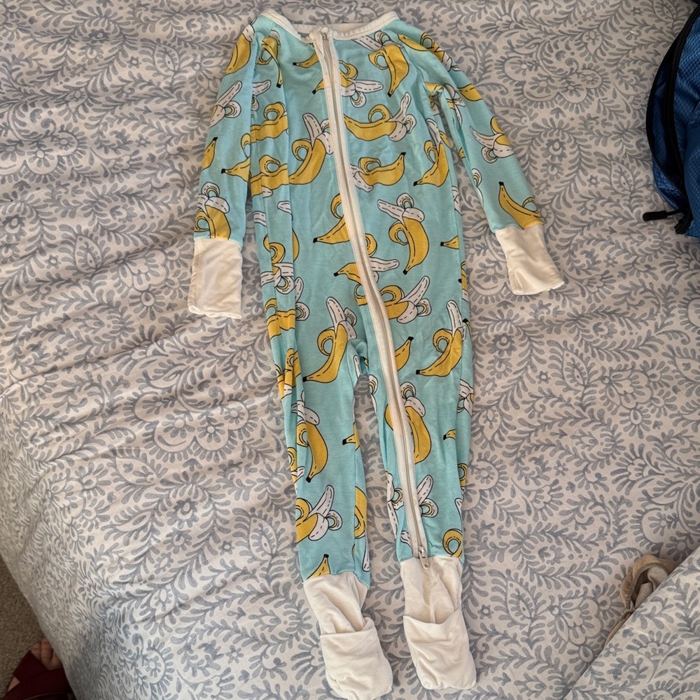 Little Sleepies Banana Print 6-12 Months One Piece Pajama